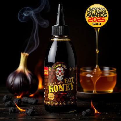 Skånsk scharfer Honig mit Habanero & schwarzem Knoblauch  280 g