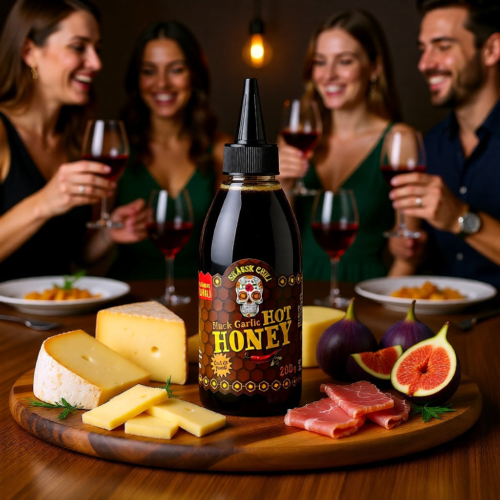Skånsk scharfer Honig mit Habanero & schwarzem Knoblauch  280 g