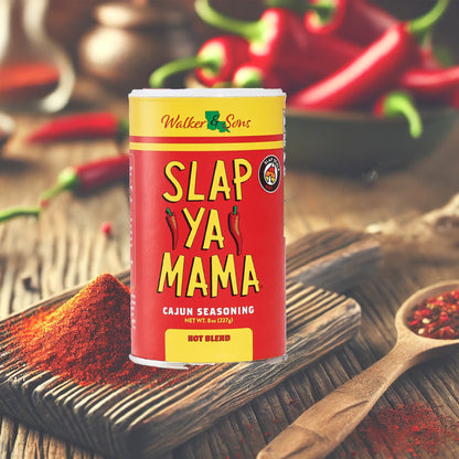 Walker and Sons Slap Ya Mama Hot Cajun Seasoning (227 Gramm, grosser Streuer)