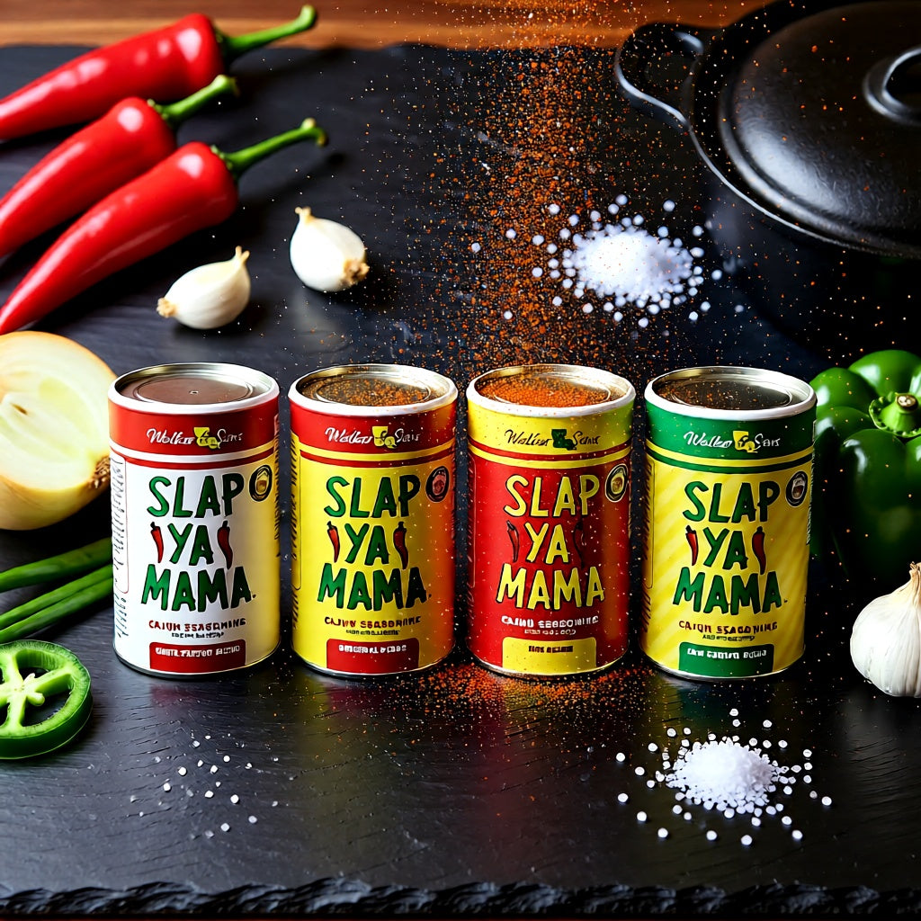 Slap Ya Mama Cajun Seasoning Probierset – 4 Sorten im Streuer (4 x 227 g)