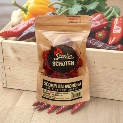 Trinidad Scorpion Moruga Chili Schoten | fruchtig, sehr scharf | getrocknet 20 gr