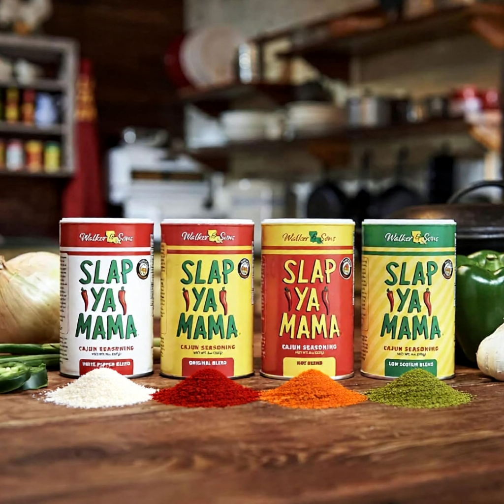Slap Ya Mama Cajun Seasoning Probierset – 4 Sorten im Streuer (4 x 227 Gramm)