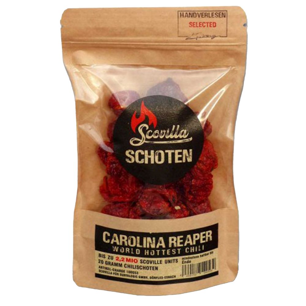 Carolina Reaper Chili Schoten - getrocknet