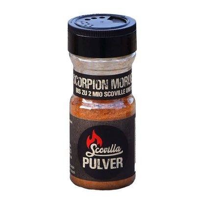 Scovilla Trinidad Scorpion Moruga Red Chilpulver im Shaker
